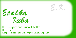 etelka kuba business card